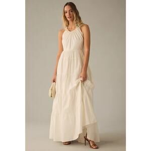 New Anthropologie Forever That Girl Tiered Ruched Back Bow Dress $170 SMALL